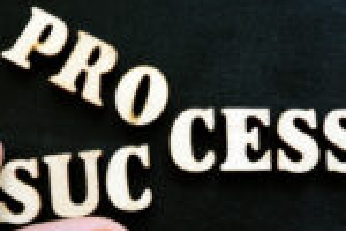 Process and success. Fingers move letters. Motivation for action.